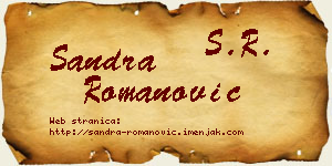 Sandra Romanović vizit kartica